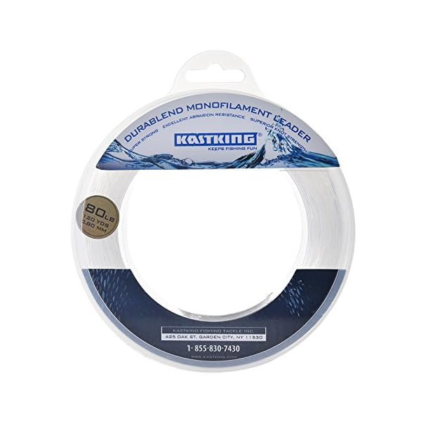 KastKing-DuraBlend-Monofilament-Leader-Line-Premium-Saltwater-Mono-Leader-Materials-Big-Game-Spool-Size-120Yds110M-Great-Substitute-for-Fluorocarbon-Leader-Line-ICAST-Award-Winning-Brand
