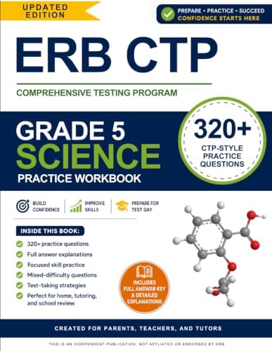 ERB CTP Test Preparation Workbook - Grade 5 Reading: 320+ CTP