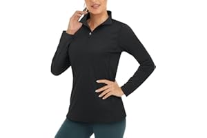 Boladeci Women's UPF 50+ Sun Shirts 1/4 Zip Lightweight Long Sleeve Summer Tops UV Protection Quick Dry Golf Shirts