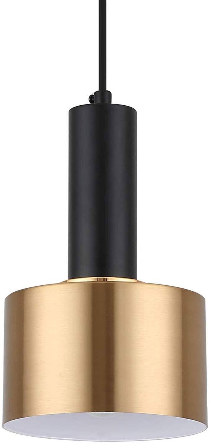 Lywins E27 Modern Black Gold Nordic Pendant Light Fixtures Hanging Lights for Kitchen Island Cafe Bar Dining Room Decor Lighting