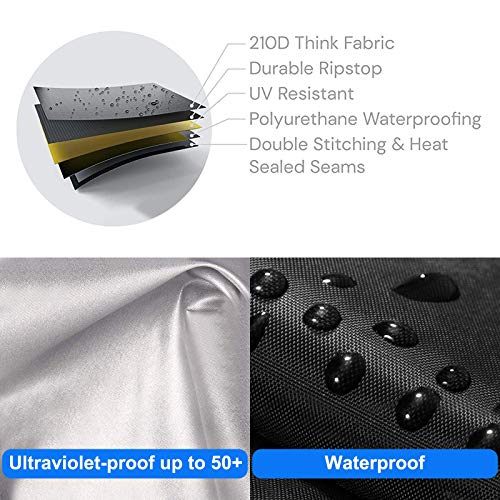 HONZUEN Waterdichte Fietshoes met Slotgaten, Scheurbestendig 210D Nylon Fietshoezen Bescherming Tegen Sneeuw, Stof… - Image 3