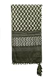Mora Premium Shemagh Scarf: Large 100% Cotton Arab Tactical Military Desert Head Neck Keffiyeh Wrap with Tassels