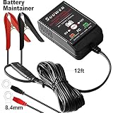 Suuwer 1.25A Automatic Trickle Battery Charger 6V and 12V 1250mA Smart Battery Charger for Car Motorcycle Lawn Mower SLA AGM Gel Cell Wet Lead Acid Batteries