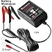 Suuwer 1.25A Automatic Trickle Battery Charger 6V and 12V 1250mA Smart Battery Charger for Car Motorcycle Lawn Mower SLA AGM Gel Cell Wet Lead Acid Batteries