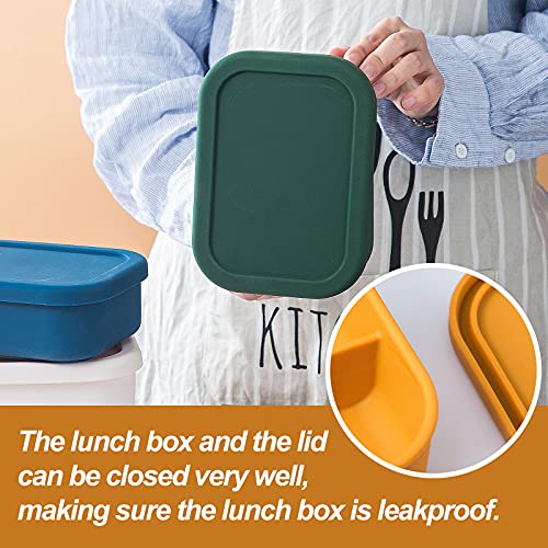 SHUCHENGMAOYI Silicone Bento Boxes Lunch Container, LeakProof Lunch