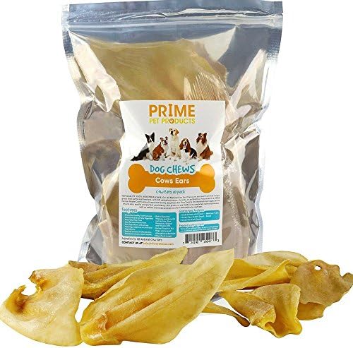 K9KONNECTION PRIME PET All Natural Whole Cow Ears for Dogs - A Premium Rawhide Alternative Choice Sourced from Free Range Grass Fed Cattle, Natural Beef Dog Chews a Single Ingredient Dog Treat