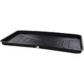 DiversiTech (6-2748L) A/C Secondary Plastic Condensate Drain Pan, Air Conditioner Drip Pan with Rolled Edges, 27" x 48", Black