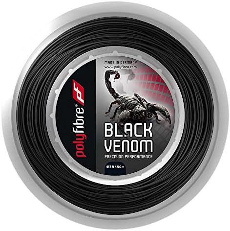 Polyfibre Unisex's Black Venom String Reel, 1.15 mm/200 m