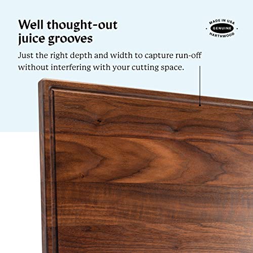 image for Wood Cutting Board with Juice Groove | Genuine Härthwood Walnut Large