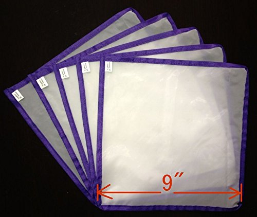 5 pcs 9"x9" 25 micron pressing screen for her…