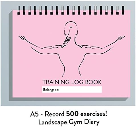 LADIES MEN GYM TRAINING DIARY,12 WEEK EXERCISE JOURNAL, LOG BOOK,REPS, WEIGHTS (PINK LADY)