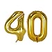 40inch Gold Number 40 Balloon Party Festival Decorations Birthday Anniversary Jumbo foil Helium Balloons Party Supplies use Them as Props for Photos (40inch Gold Number 40) …