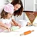 Alimat PluS Silicone Rolling Pin, Dough Roller for Pizza, Cookie with Wooden Handle and Surface, 2 Pack Rolling Pins for Baking (9+12 Inch)