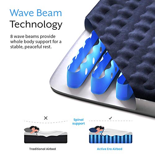 Active Era Luxury Camping Air Mattress with Built in Pump Queen Air