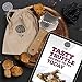 5☆ Truffle Slicer with Premium Glossed Beechwood Handle. Includes Chic Fabric Bag, Recipe E-Book + User Guide. Our Chocolate Shaver Also Shaves Cheese, Garlic & Veg! Stainless Steel & Adjustable Blade