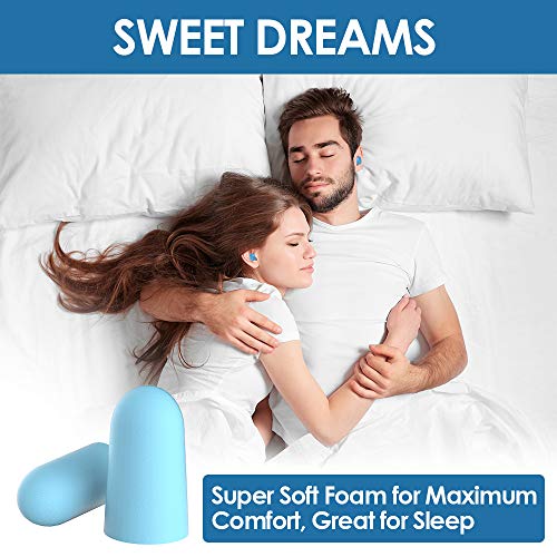 Soft Sleeping Ear Plugs, 40 Pairs Noise Cancelling Ear Plugs with Aluminum Carry Case, 34db NRR Hear Protection Foam Earplugs for Sleeping, Traveling, Flying, Working, Studying and More - Thumbnail 2