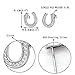 EVER FAITH 925 Sterling Silver Elegant Cubic Zirconia Lucky Horseshoe Stud Earrings for Women