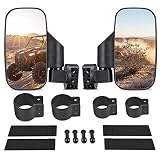 UTV Side View Mirrors with 1.75" or 2" Roll Bar Cage, Adjustable Rear View Side Mirror for Polaris RZR, Kwasaki Teryx, Deere Gator, Yamaha Rhino and YXZ, RZR 2020