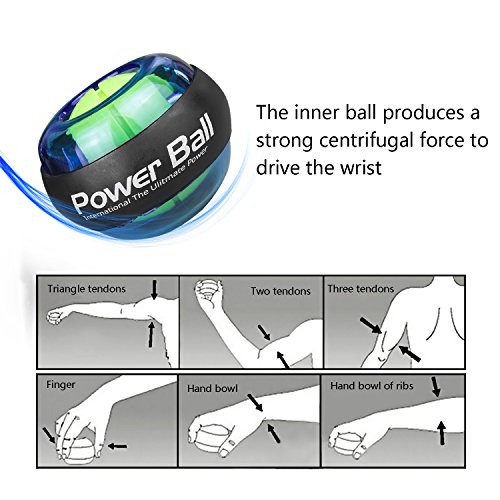 Wisdoman Wrist Ball Gyroscope Strengthener Ball, Gyroscopic Wrist and