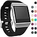 Wepro Bands Compatible with Fitbit Ionic SmartWatch, Watch Replacement Sport Strap for Women Men Kids, Buckle, Small, Black