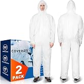CAREGY 2 Pack/25 Pack Hazmat Suits Disposable Protective Coveralls | Heavy Duty Full Body Painters Suit for Men &amp; Women