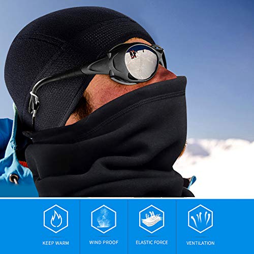 Ear Warmers Hat Neck Warmer Set Fleece Neck Gaiter Warmer Winter Windproof Face Mask Wind Proof Cap for Men Women,Perfect for Sports & Dail