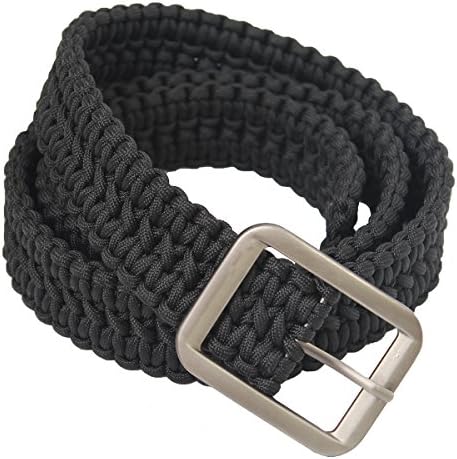 The bobcats Outdoor EDC Survival Paracord Belt with Metal Buckle for Men