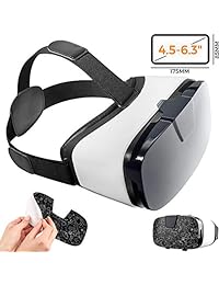 Gafas de realidad virtual para iPhone y teléfonos Android. Gafas virtuales 3D. Auriculares VR de trabajo perfecto con smartphones de tamaño máximo. Lentes de calidad HD ajustables (edición Xmas 2018)