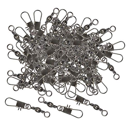 HomeDecTime 100 Wirbel Karabinerwirbel Angeln Connector Angelwirbel Tönnchenwirbel Eisen – Bild 6