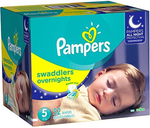Branded Pampers Swaddlers Overnights Diapers, Size 5, Weight 22-37lbs - Branded Diapers with fast delivery (Soft and Comfortable for Babies) (1)