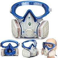 Muhubaih Full Face Respirator Mask DUAL Filter Air Protection Dust Breathing Gas Mask