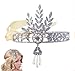 Babeyond® Bling Silver-Tone The Great Gatsby Inspired Leaf Simulated Pearl Headband Hair Tiara
