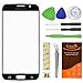 Samsung Galaxy S6 Black Replacement Front Outer Lens Glass Screen CrazyFire Repair Kit With 1MM Adhesive Tape +Tools Kit+ 1 Pair Tweezers+1 Roll Micro Wire For G920A G920P G920T G920V G920R4 G920F