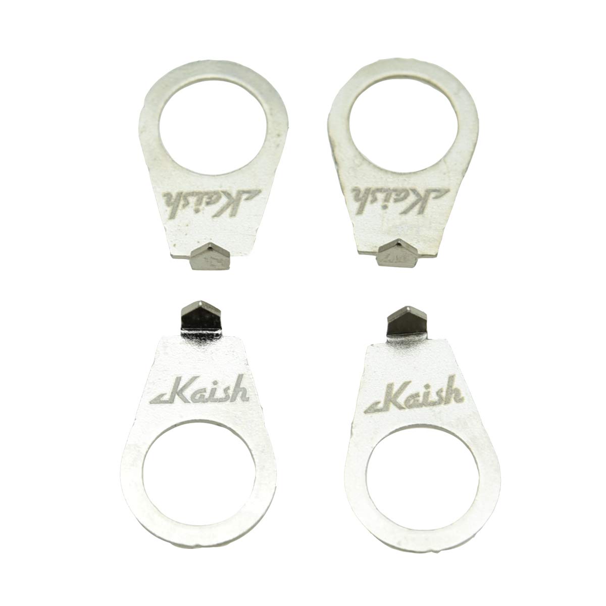 KAISH Set of 4 LP Guitar Knobs Pointer Plate 3/8" Knob Position Indicator for USA LP Les Paul or CTS Pots Nickel
