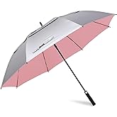 G4Free 47/54/62/68 Inch UV Protection Golf Umbrella Auto Open Vented Double Canopy Oversize Extra Large Windproof Sun Rain Umbrellas