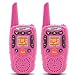 Eoncore T358 Walkie Talkies for Kids Two Ways Radio Toy Long Range 22 Channels 10 Call Tone Build-in Flashlight Pink
