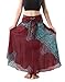 Banjamath@ Women's Long Bohemian Style Gypsy Boho Hippie Skirt (M, Mandala Red)