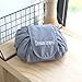 Lazy Portable Makeup Bag Travel Cosmetic Bag Waterproof Drawstring Toiletry Storage Organizer Casual Style for Women&Girls