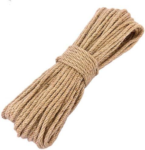 Feelmate 天然の太い丈夫なジュートロープ 4mm 黄麻布より糸 麻紐 6mm 定番の人気シリーズpoint ポイント 入荷 アートクラフト Diyデコレーション ギフトラッピング用