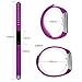 moreFit Fitness Tracker, Slim HR Heart Rate Touch Screen Activity Tracker Wireless Smart Bracelet Pedometer (Plum-Silver)
