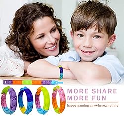 TOMOIN 30 Pcs Pop Fidget Bracelet, Wearable Push