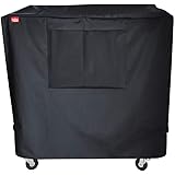 BroilPro Accessories Waterproof 80 Qt Rolling Cooler Cart Cover Fits Most Patio Ice Chest Party Cooler Upto 34L x 20W x 32H i