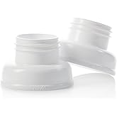 Evenflo Feeding Breast Pump Adapter to Balance Plus Wide Neck Baby Bottle (Pack of 2), White (5142112)