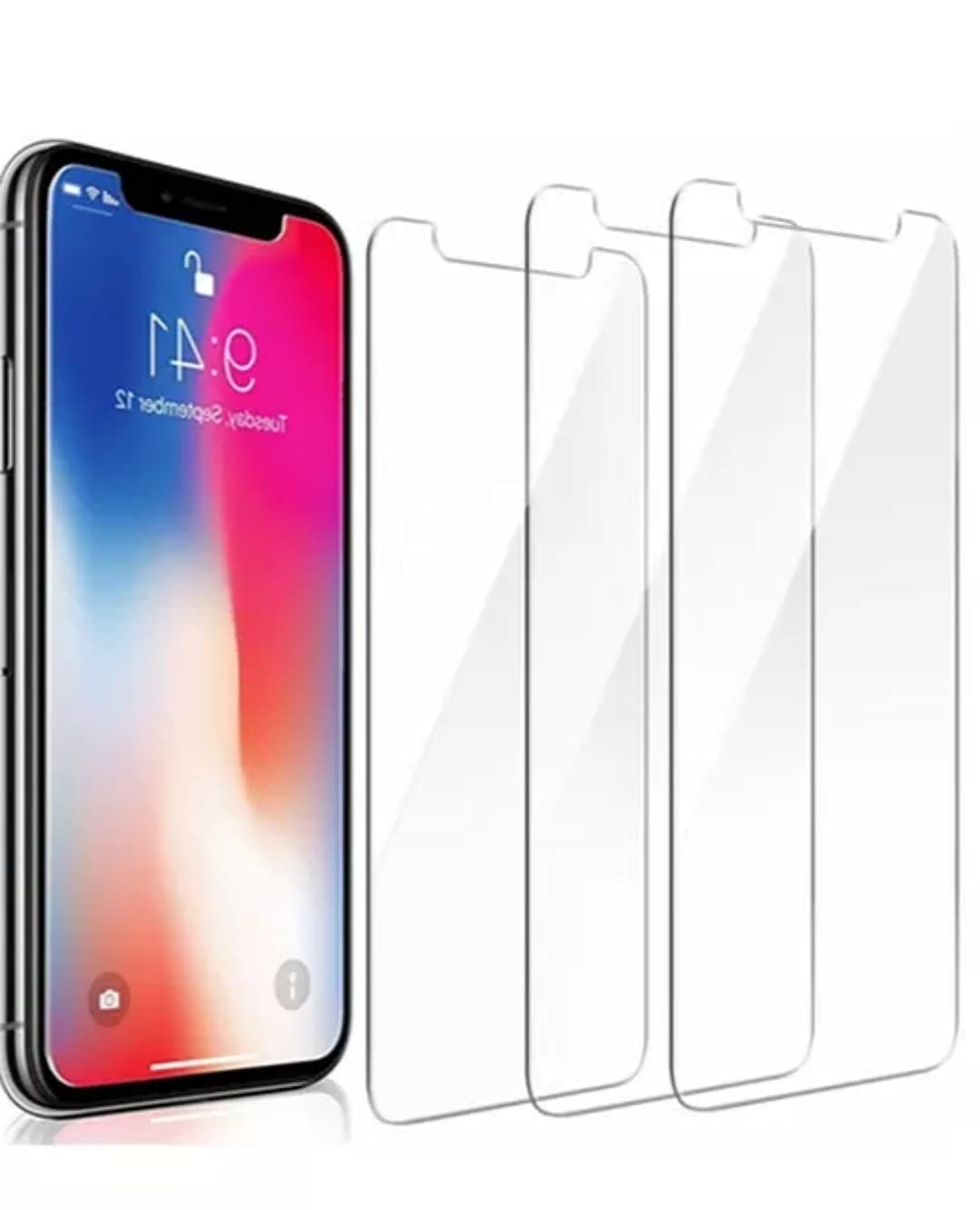 (3 PACK) Screen Protector for iPhone 11Pro,XS,X 5.8-Inch Screen Film, Case Friendly, Tempered Glass Film,Anti Fingerprinter