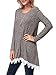 Kranda Womens Tunic Sweater, Lace Stitching Trim Long Sleeve Sweater Dress