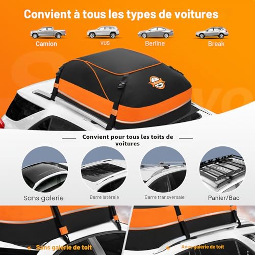 435L 1000D Nylon, 8 Reinforced Straps, Non-Slip Mat, for Travel and Luggage Transport