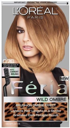 L'Oreal Paris Feria Wild Ombre Hair Color, O70 Dark Blonde To Light Brown (Pack of 3)