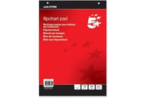5 Star Office Flipchart Pad Perforated 40 Sheets A1 Plain