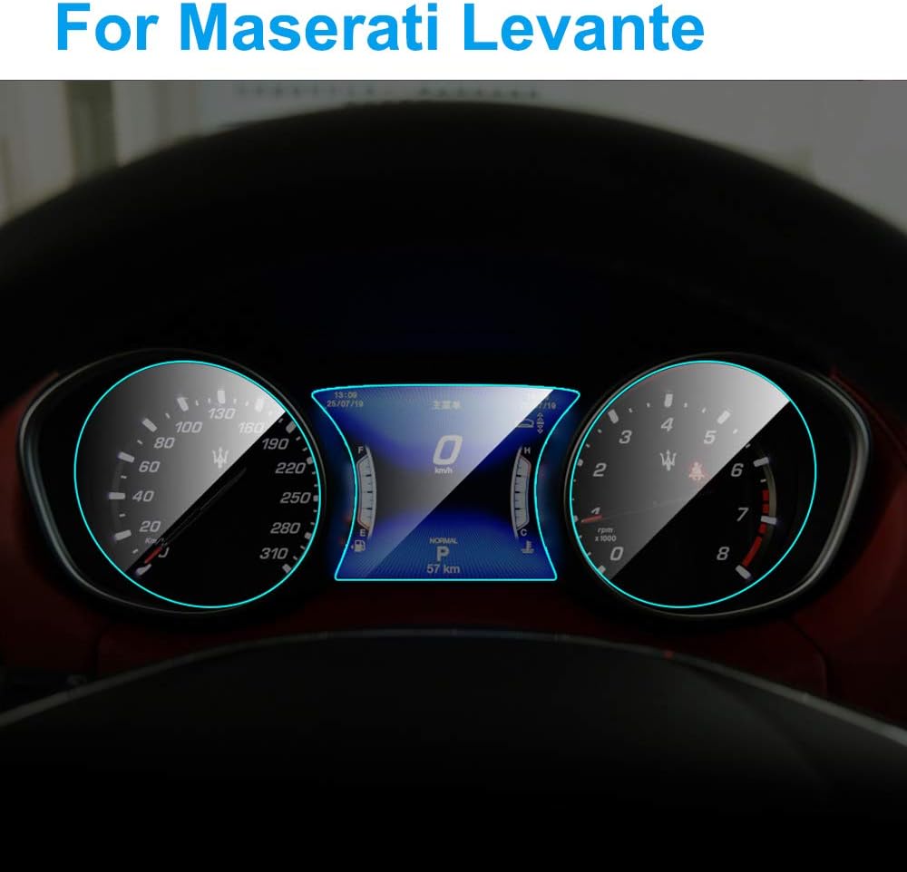 QCYSTBTG For Maserati Levante, Interior Car Dashboard Membrane Protective TPU Film Auto Accessories Car Instrument Panel Screen Protector Car navigation film