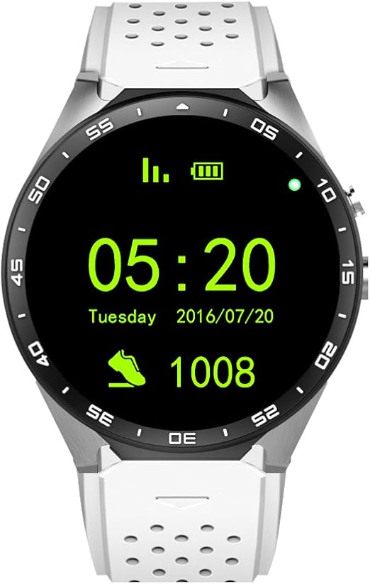 GH Brothers Smart Watch Cell Phone Andriod OS 5.1Ver Transflective Display - White